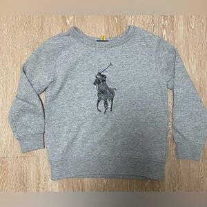 Polo Ralph Lauren Big Pony Plaid Tartan gray crewneck pullover  sweatshirt;  7